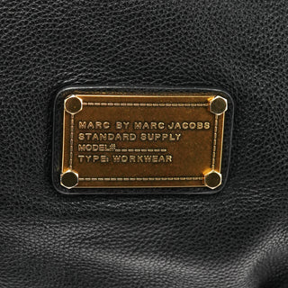 Black Leather Classic Q Fran 2-Way Bag