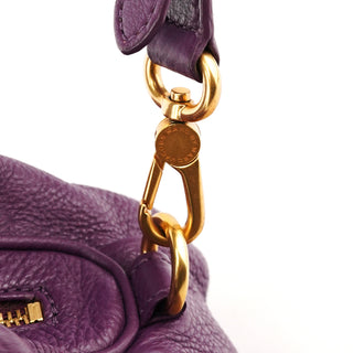 Purple Leather Classic Q Baby Groovee 2-Way Bag