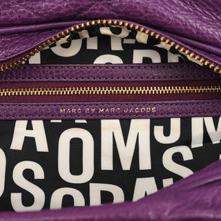 Purple Leather Classic Q Baby Groovee 2-Way Bag