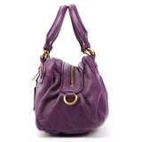 Purple Leather Classic Q Baby Groovee 2-Way Bag