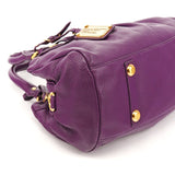 Purple Leather Classic Q Baby Groovee 2-Way Bag