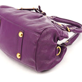 Purple Leather Classic Q Baby Groovee 2-Way Bag