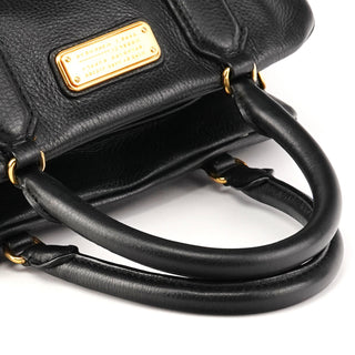 Black Leather Classic Q 2-Way Bowling Bag