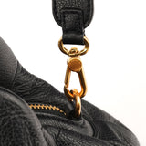 Black Leather Classic Q 2-Way Bowling Bag