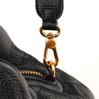 Black Leather Classic Q 2-Way Bowling Bag