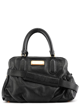 Black Leather Classic Q 2-Way Bowling Bag