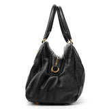 Black Leather Classic Q 2-Way Bowling Bag