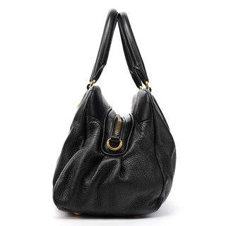 Black Leather Classic Q 2-Way Bowling Bag