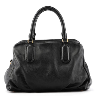 Black Leather Classic Q 2-Way Bowling Bag