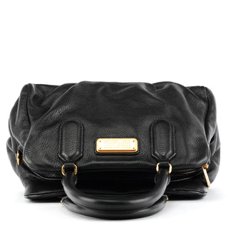 Black Leather Classic Q 2-Way Bowling Bag