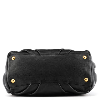 Black Leather Classic Q 2-Way Bowling Bag