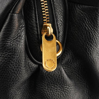 Black Leather Classic Q 2-Way Bowling Bag