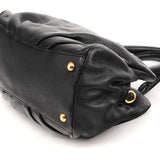 Black Leather Classic Q 2-Way Bowling Bag