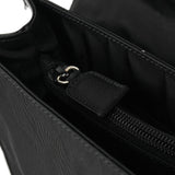 Black Tessuto Spazzolato Nylon Top Handle Bag