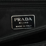 Black Tessuto Spazzolato Nylon Top Handle Bag