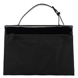 Black Tessuto Spazzolato Nylon Top Handle Bag
