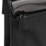 Black Tessuto Spazzolato Nylon Top Handle Bag