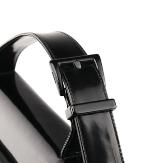 Black Tessuto Spazzolato Nylon Top Handle Bag
