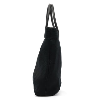 Black Mesh Rubber Handle Tote Bag