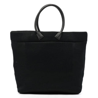 Black Mesh Rubber Handle Tote Bag