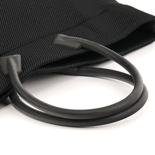 Black Mesh Rubber Handle Tote Bag