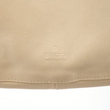 001 3748 Beige Leather Drawstring Shoulder Bag