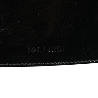 Black Patent Leather Buckle Shoulder Bag
