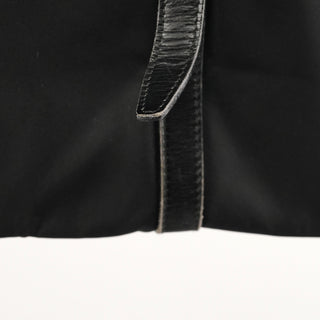 Black Tessuto Vitello Nylon Tote Bag