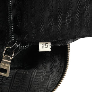 Black Tessuto Vitello Nylon Tote Bag