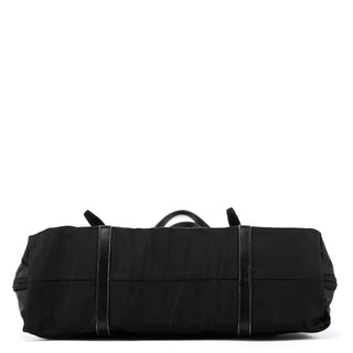 Black Tessuto Vitello Nylon Tote Bag