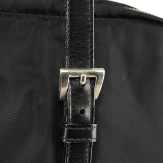 Black Tessuto Vitello Nylon Tote Bag