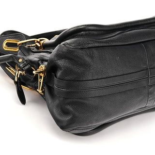 Black Leather Paraty 2-Way Bag
