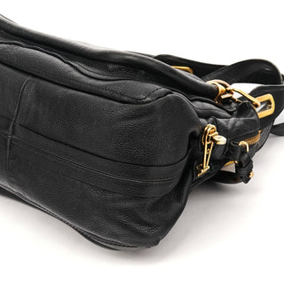 Black Leather Paraty 2-Way Bag