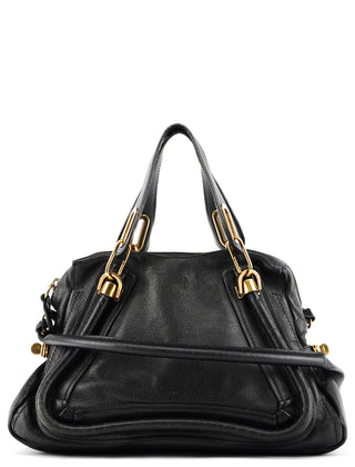 Black Leather Paraty 2-Way Bag