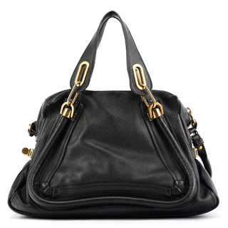 Black Leather Paraty 2-Way Bag