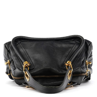 Black Leather Paraty 2-Way Bag