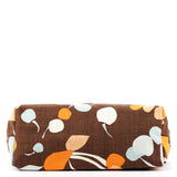 Brown Canvas Floral Tote Bag