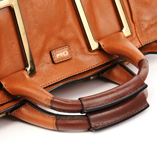 Light Brown Leather Ethel 2-Way Tote Bag