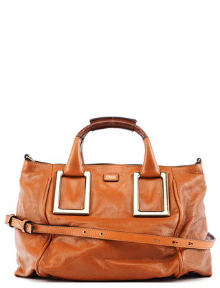 Light Brown Leather Ethel 2-Way Tote Bag