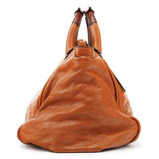 Light Brown Leather Ethel 2-Way Tote Bag