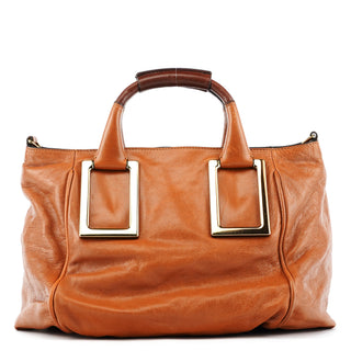 Light Brown Leather Ethel 2-Way Tote Bag