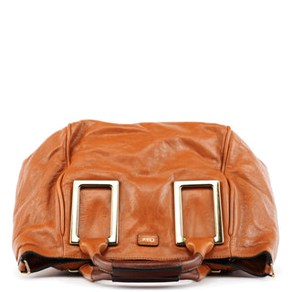Light Brown Leather Ethel 2-Way Tote Bag