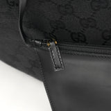 90640 Black GG Canvas Drawstring Shoulder Bag