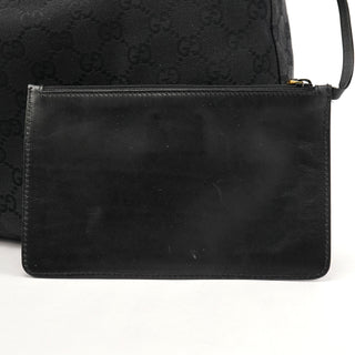90640 Black GG Canvas Drawstring Shoulder Bag