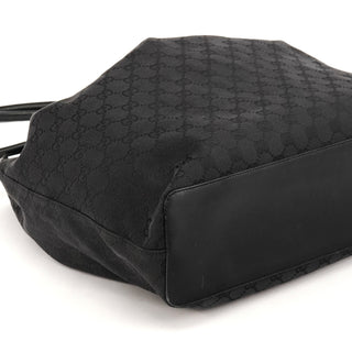90640 Black GG Canvas Drawstring Shoulder Bag