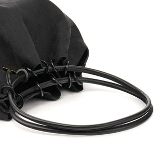 90640 Black GG Canvas Drawstring Shoulder Bag