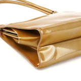 B11078 Yellow Vernice Chic Patent Clutch Handbag