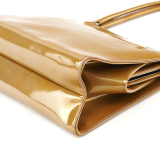 B11078 Yellow Vernice Chic Patent Clutch Handbag