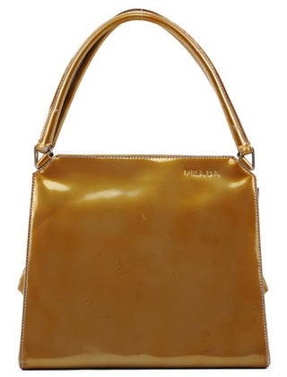 B11078 Yellow Vernice Chic Patent Clutch Handbag
