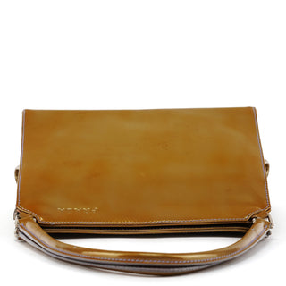 B11078 Yellow Vernice Chic Patent Clutch Handbag